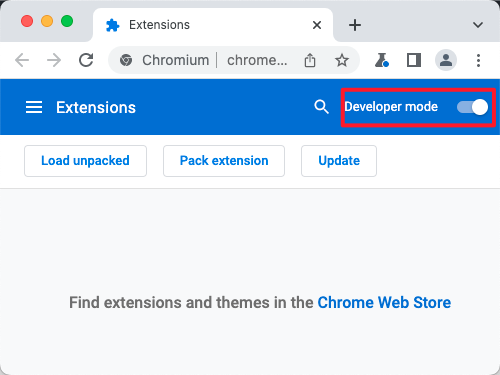 Enable Developer Mode in Chrome